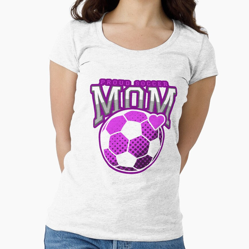 Proud Soccer Mom Heart Mother's Day by davestees506 - Adult & Kids T-Shirts, Sweatshirts & Hoodies apparel design preview 1