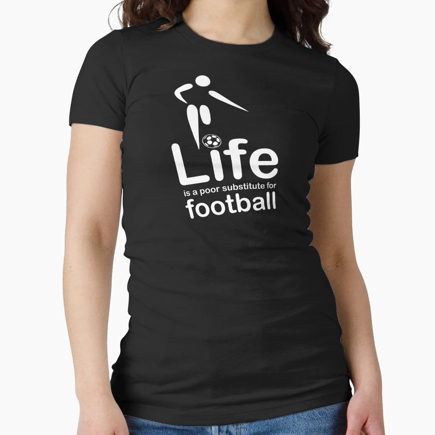 Soccer V Life White T-Shirt - Minimalist Print Unisex - T-Shirt, Sweatshirt, Hoodie