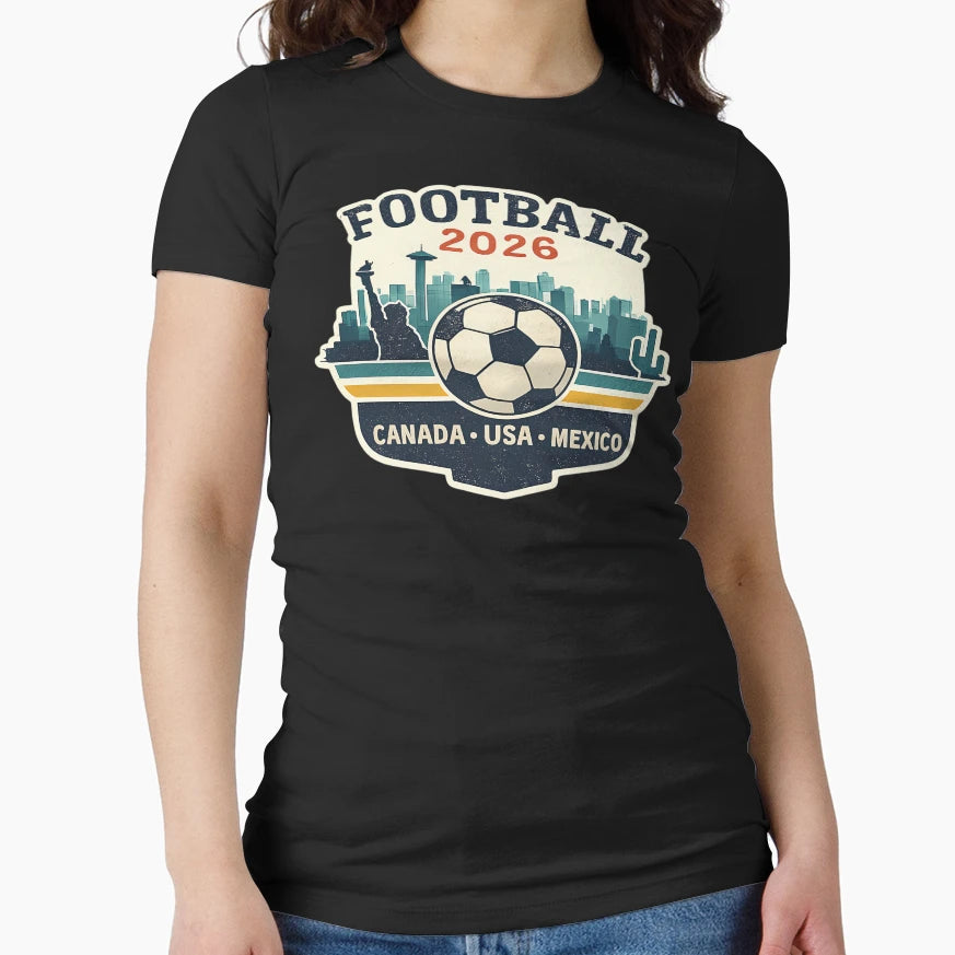 Football 2026 One World One Goal T-Shirt - Graphic Print Unisex - T-Shirt, Sweatshirt, Hoodie