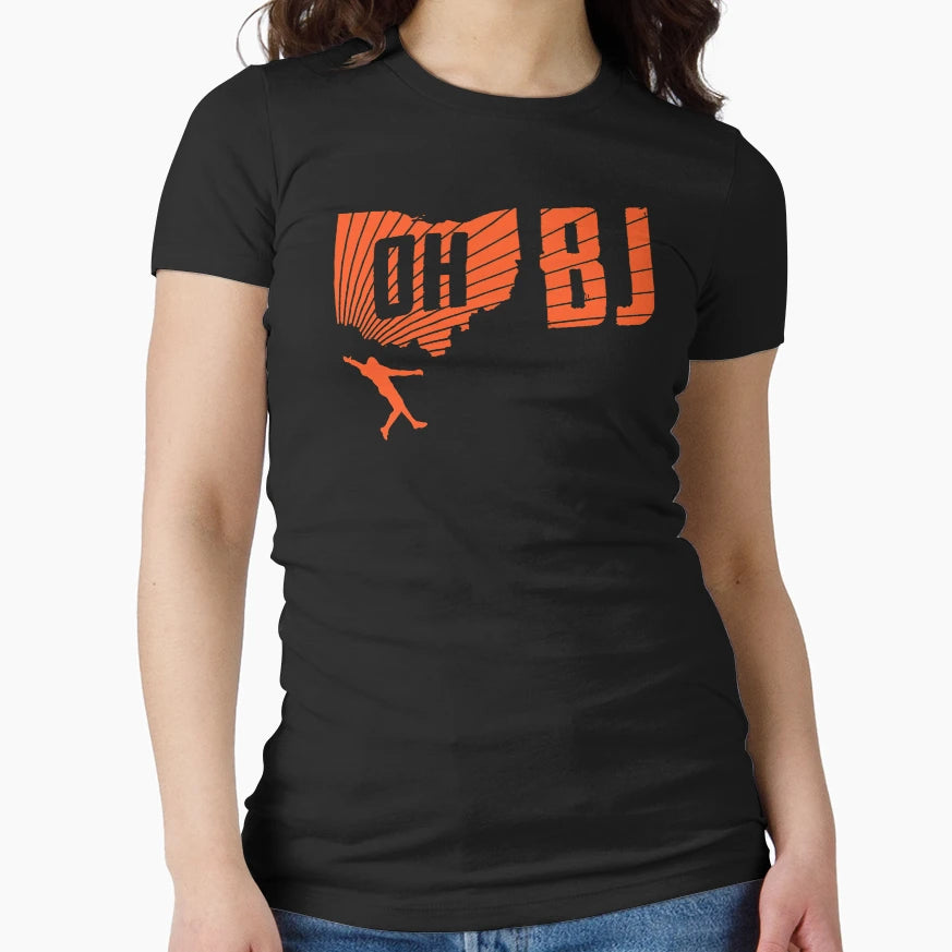 Odell Beckham Jr Oh Bj Browns T-Shirt - Minimalist Print Unisex - T-Shirt, Sweatshirt, Hoodie