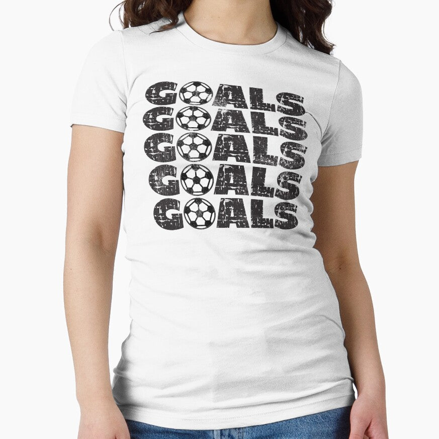 Goals,Just a Girl Who Loves Soccer, With Goals, by - Adult & Kids T-Shirts, Sweatshirts & Hoodies apparel design preview 1