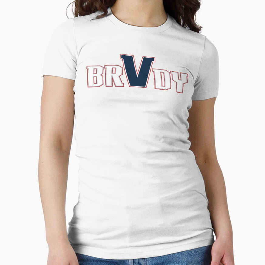 Brvdy White Navy T-Shirt - Fun Novelty Design Unisex - T-Shirt, Sweatshirt, Hoodie