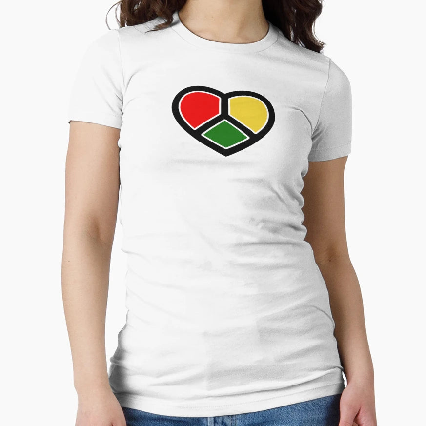 Rasta Heart T-Shirt - Casual Everyday Wear Unisex - T-Shirt, Sweatshirt, Hoodie