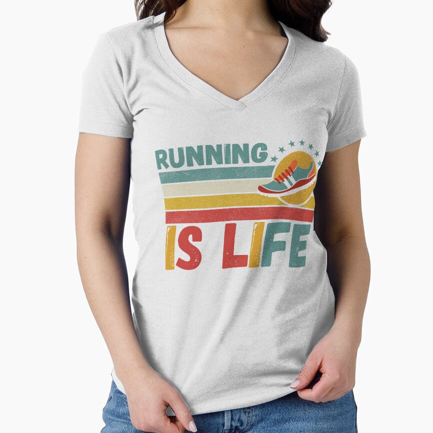 Running Is Life Lover Vintage by Nicet-shirt1 - Adult & Kids T-Shirts, Sweatshirts & Hoodies apparel design preview 1