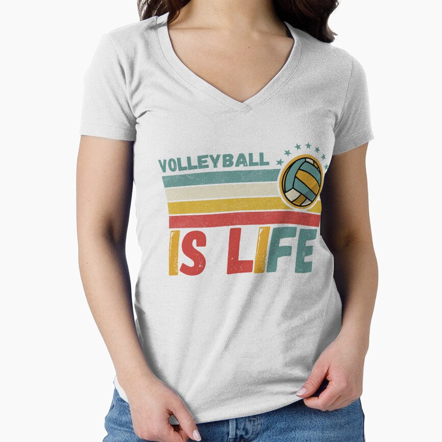 Volleyball Is Life Lover Vintage by Nicet-shirt1 - Adult & Kids T-Shirts, Sweatshirts & Hoodies apparel design preview 1