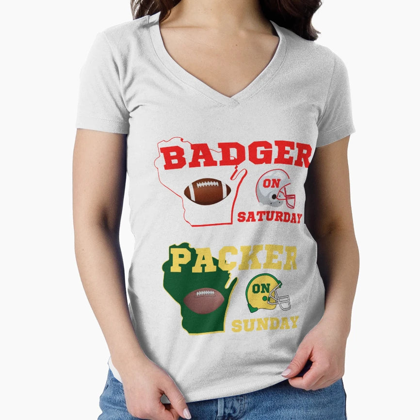 Badger Saturday Packer Sunday T-Shirt - Custom Art Print for Adults - T-Shirt, Sweatshirt, Hoodie