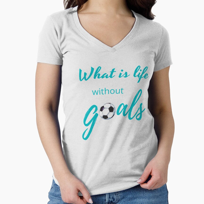What Is Life Without Goals Aqua Blue by ryanwfraser - Adult & Kids T-Shirts, Sweatshirts & Hoodies apparel design preview 1