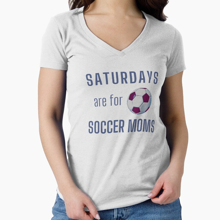 Saturdays Are For Soccer Moms Blue Gray by - Adult & Kids T-Shirts, Sweatshirts & Hoodies apparel design preview 1