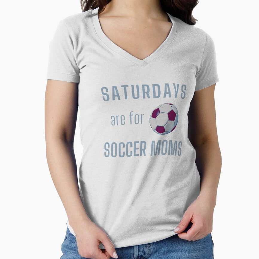 Saturdays Are For Soccer Moms Light Blue by - Adult & Kids T-Shirts, Sweatshirts & Hoodies apparel design preview 1