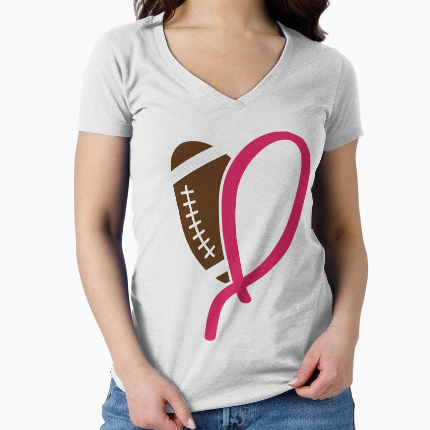 Football Breast Cancer Awareness T-Shirt - Streetwear Style for Adults - T-Shirt, Sweatshirt, Hoodie