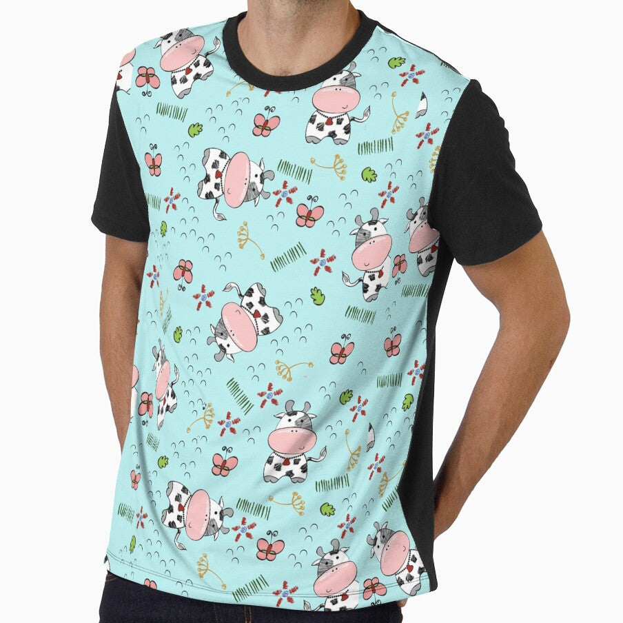 Udderly Cute Cows by Juliemorey - Adult & Kids T-Shirts, Sweatshirts & Hoodies apparel design preview 1