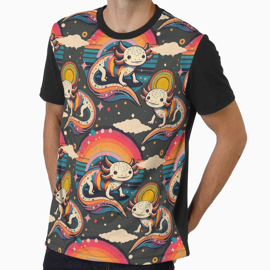 Rainbowlotl by Veata - Adult & Kids T-Shirts, Sweatshirts & Hoodies apparel design preview 1
