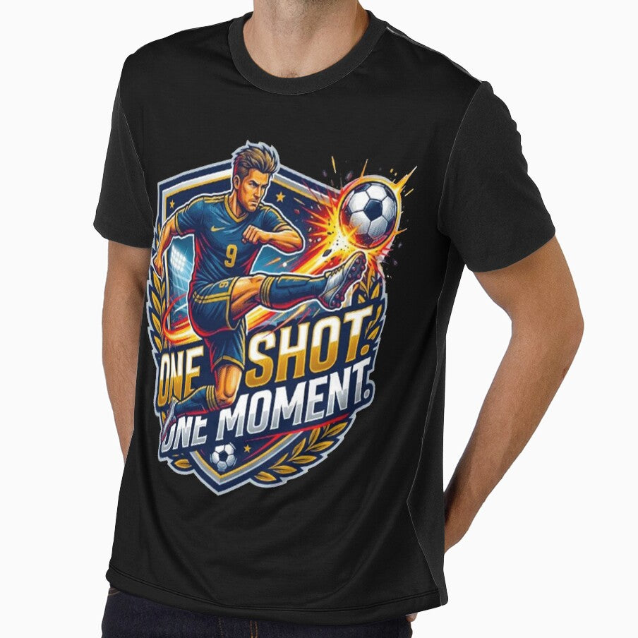 One Shot Moment World Cup Football Striker Soccer - Adult & Kids T-Shirts, Sweatshirts & Hoodies apparel design preview 1