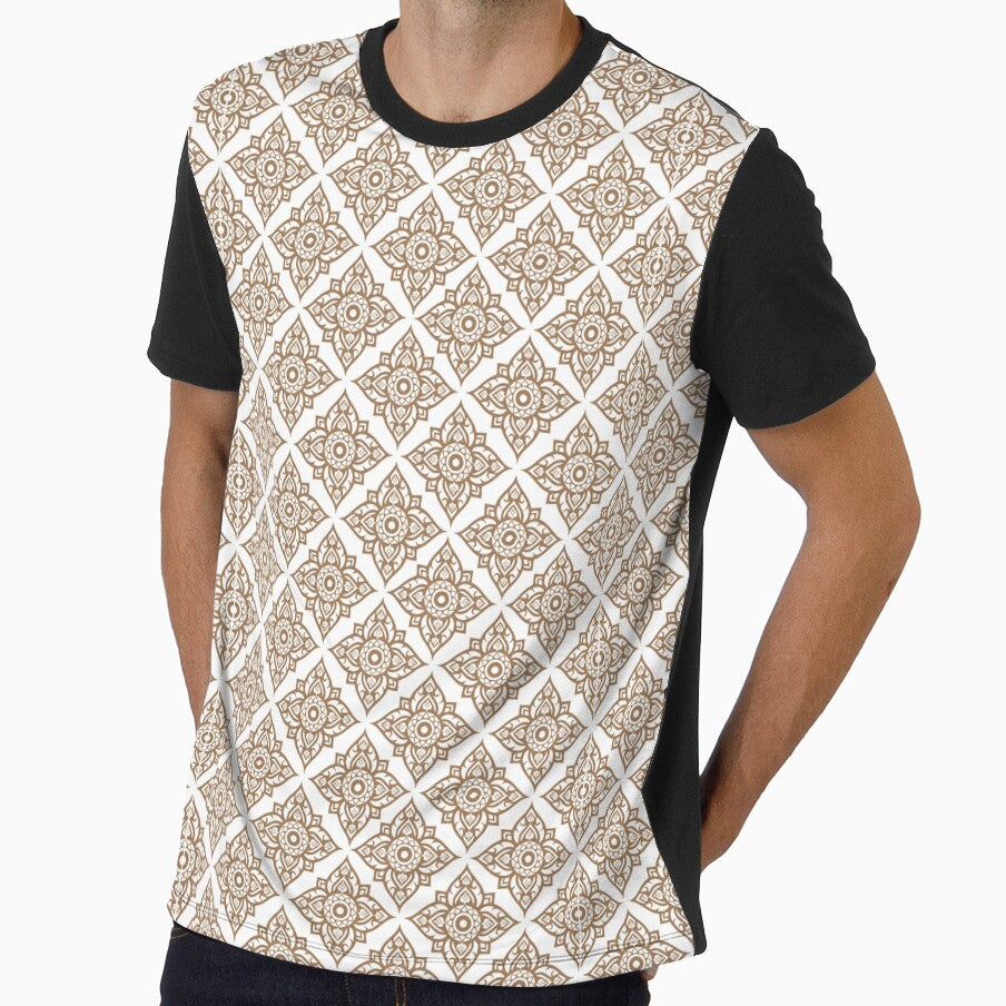 Thai pattern, golden color, fabric, bush for everyone - Adult & Kids T-Shirts, Sweatshirts & Hoodies apparel design preview 1