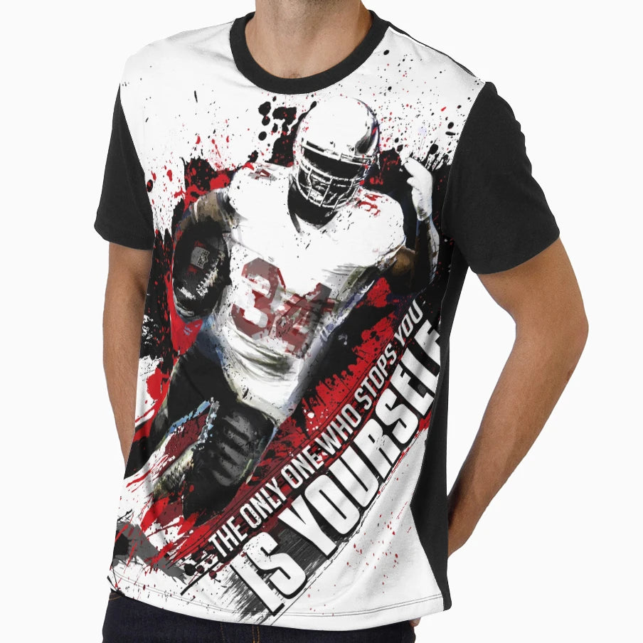 American Football Player T-Shirt - Trendy Graphic Unisex - T-Shirt, Sweatshirt, Hoodie