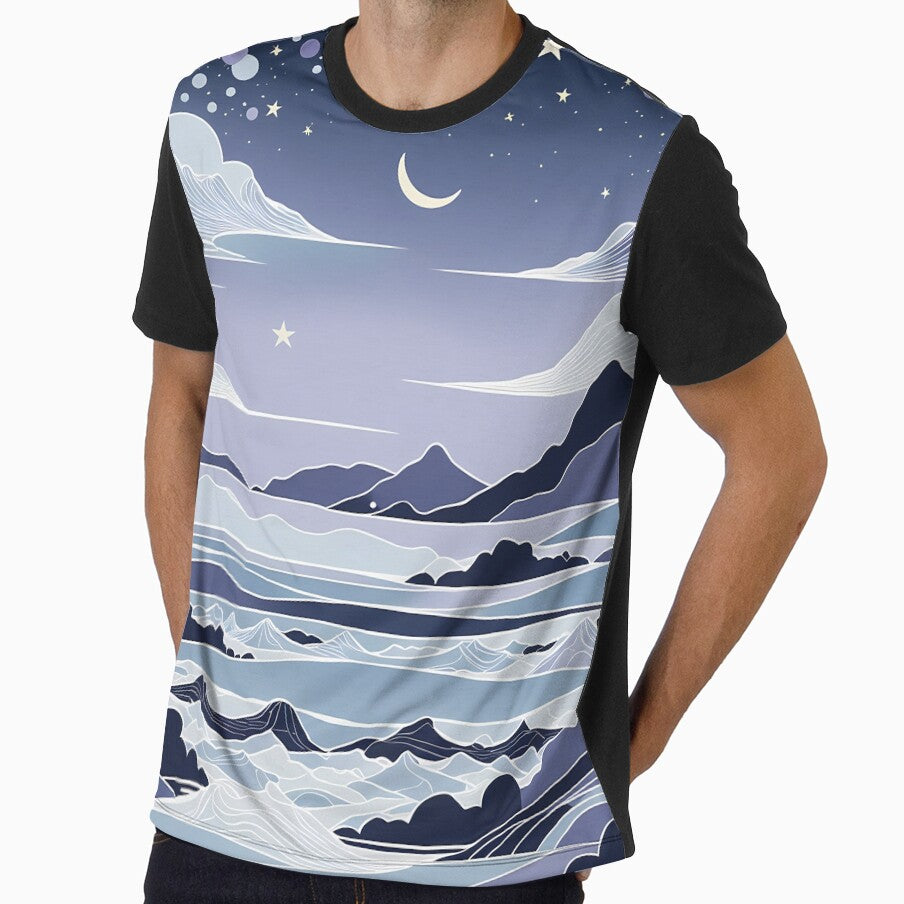 Blue Desert Pattern by Pixevol - Adult & Kids T-Shirts, Sweatshirts & Hoodies apparel design preview 1