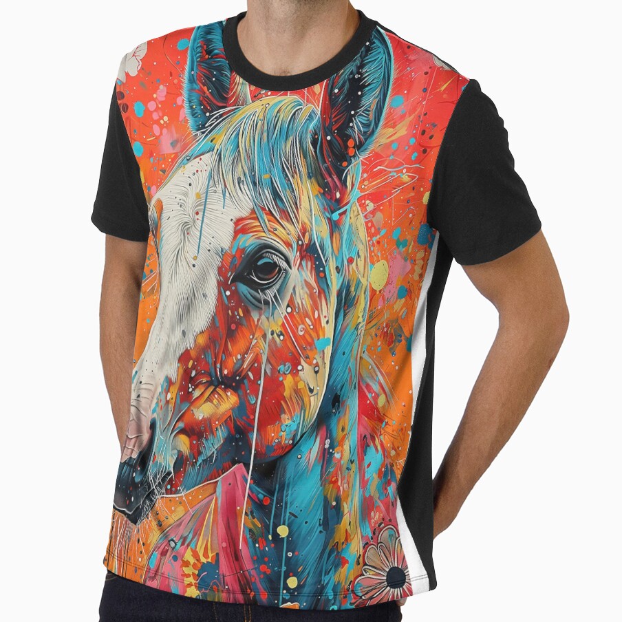 Ornamental Portrait of a Horse by Earth Celebration - Adult & Kids T-Shirts, Sweatshirts & Hoodies apparel design preview 1