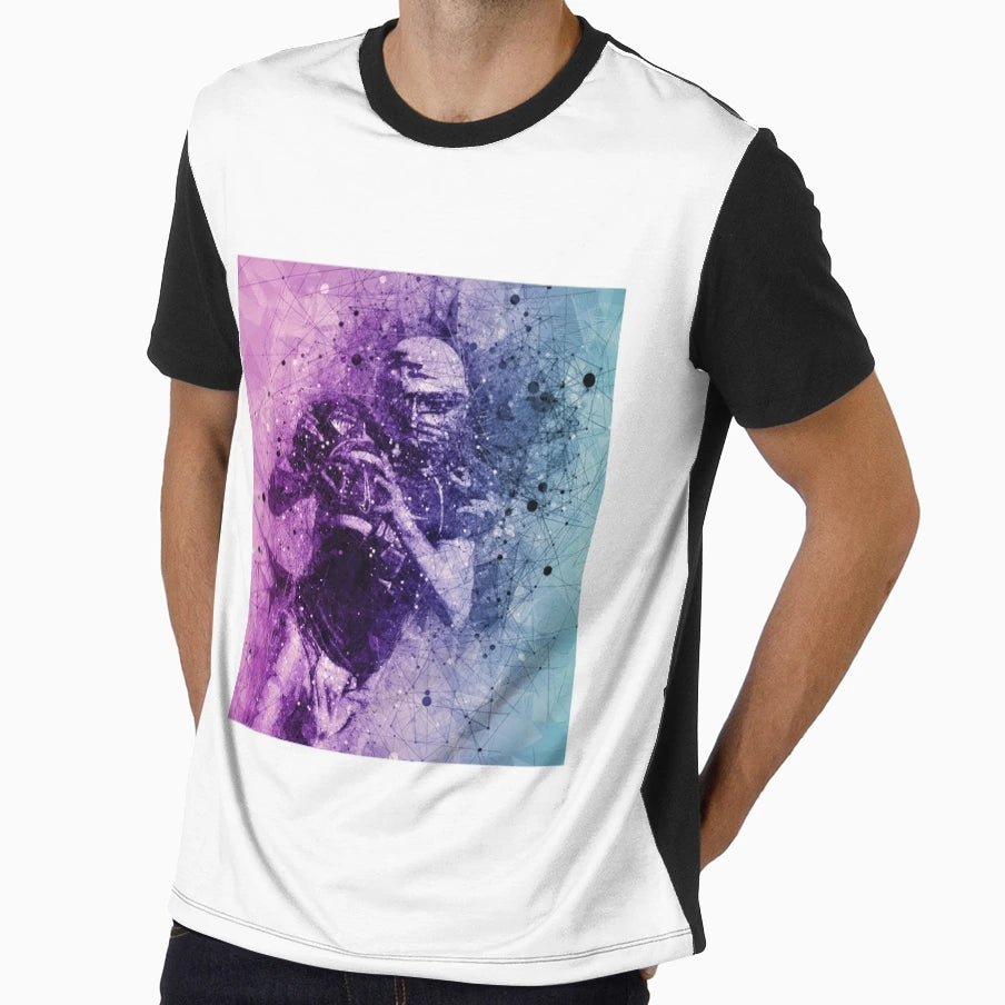American Football Art 1 T-Shirt - Fun Novelty Design Men Women - T-Shirt, Sweatshirt, Hoodie