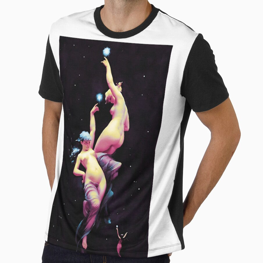 Moonlit Beauties Remastered Psychedelic by NewDejaVu - Adult & Kids T-Shirts, Sweatshirts & Hoodies apparel design preview 1
