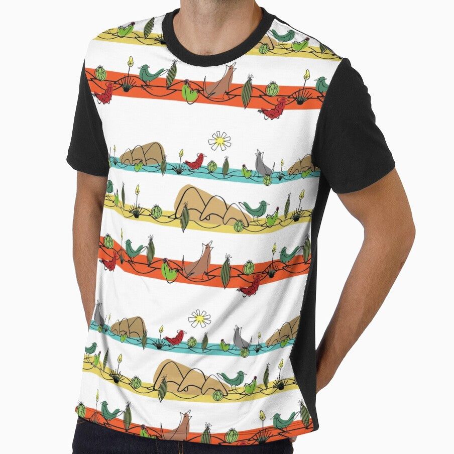 Desert MidMod on White by bmfabricdesigns - Adult & Kids T-Shirts, Sweatshirts & Hoodies apparel design preview 1