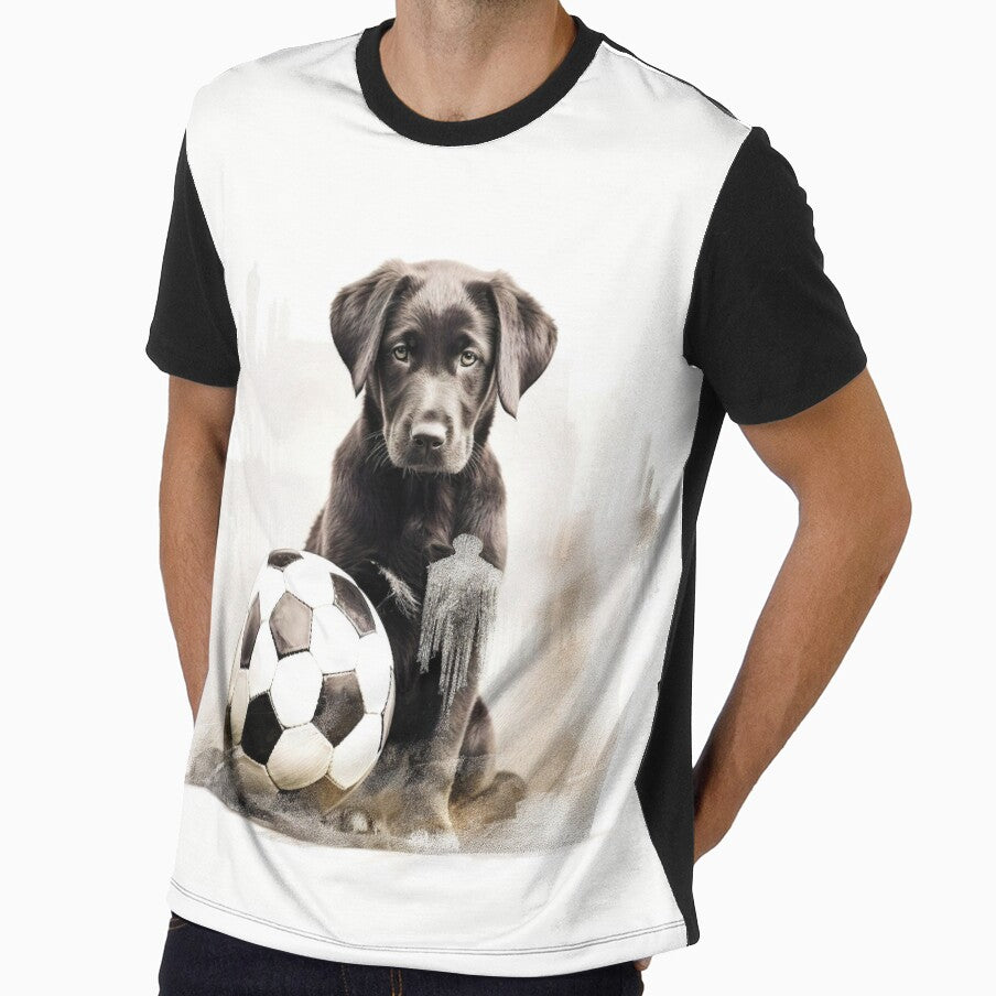 Soccer Puppy by MySportsArt - Adult & Kids T-Shirts, Sweatshirts & Hoodies apparel design preview 1