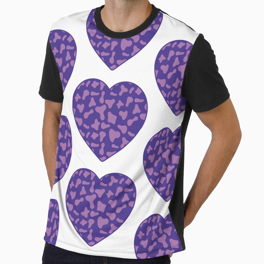 Big Violet Cow Patches on Purple Cowhide Continues - Adult & Kids T-Shirts, Sweatshirts & Hoodies apparel design preview 1
