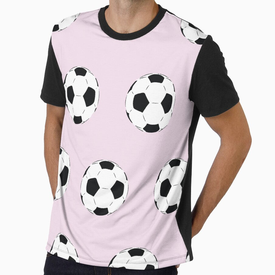 Pink Soccer Balls On Light by SharksOnShore - Adult & Kids T-Shirts, Sweatshirts & Hoodies apparel design preview 1