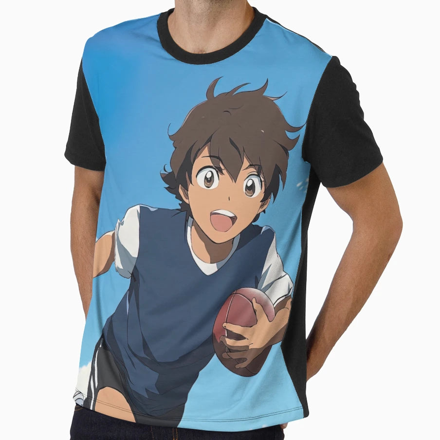 Football Player Anime T-Shirt - Minimalist Print Unisex - T-Shirt, Sweatshirt, Hoodie