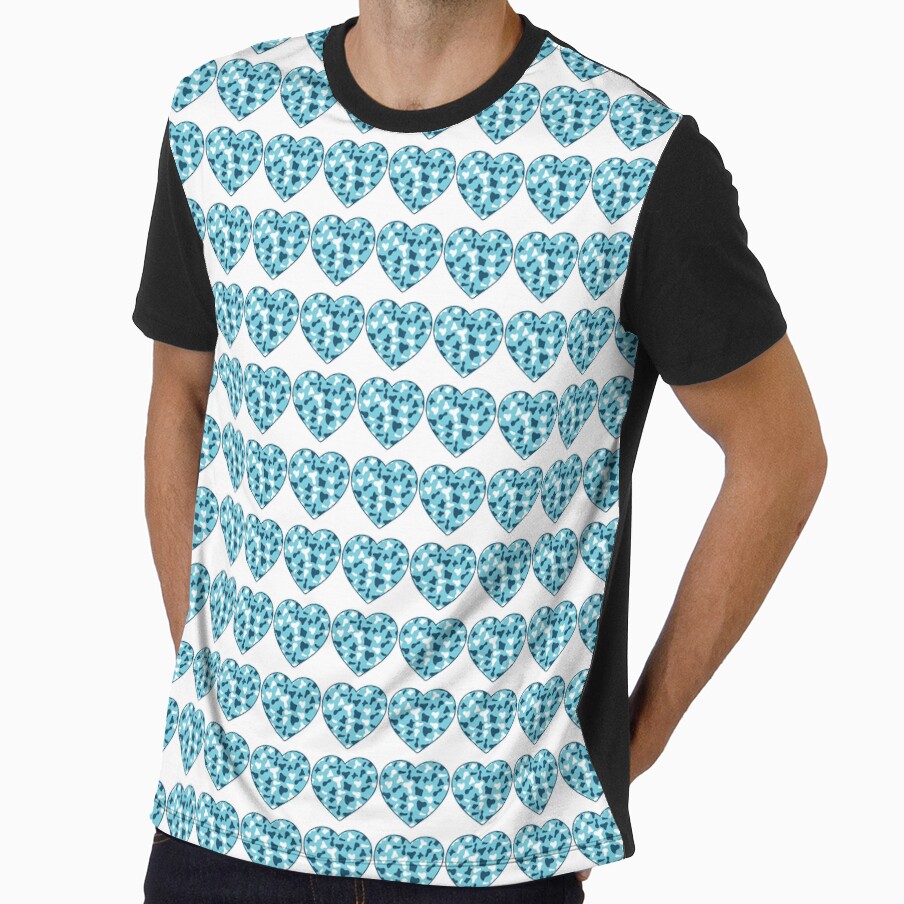 Regular Grid Small Light Blue White Cow Patches on - Adult & Kids T-Shirts, Sweatshirts & Hoodies apparel design preview 1