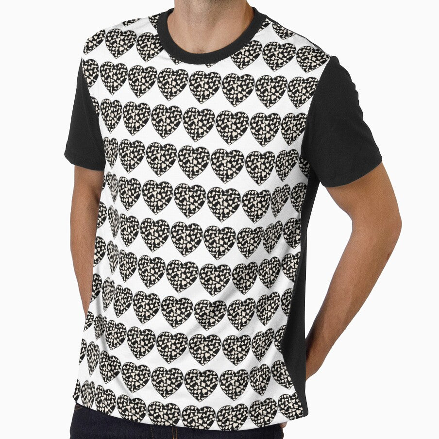 Regular Grid Small Cream Cow Patches on Black Cowhide - Adult & Kids T-Shirts, Sweatshirts & Hoodies apparel design preview 1