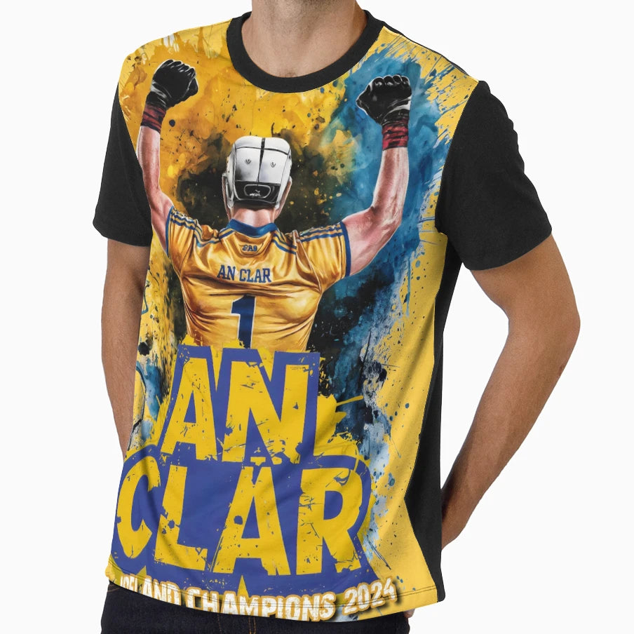Clare All Ireland Hurling Champions T-Shirt - Aesthetic Graphic for Adults - T-Shirt, Sweatshirt, Hoodie