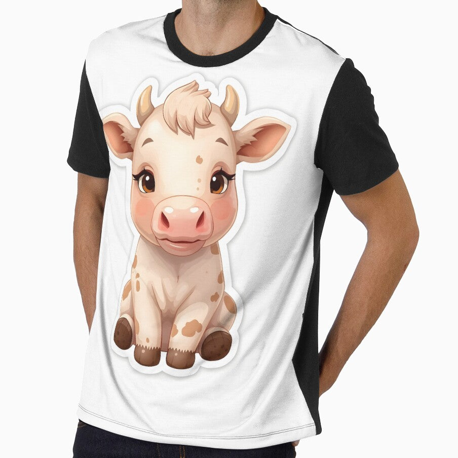 Indian Cow Sticker Desi Traditional Art by - Adult & Kids T-Shirts, Sweatshirts & Hoodies apparel design preview 1