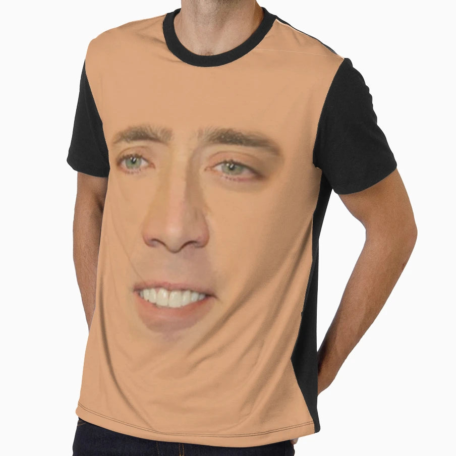 Nicolas Cage Full Face T-Shirt - Unique Graphic Men Women - T-Shirt, Sweatshirt, Hoodie