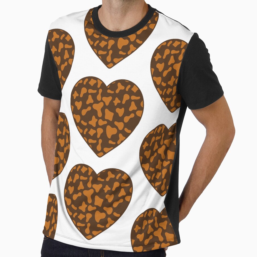 Big Caramel Cow Patches on Brown Cowhide Continues - Adult & Kids T-Shirts, Sweatshirts & Hoodies apparel design preview 1