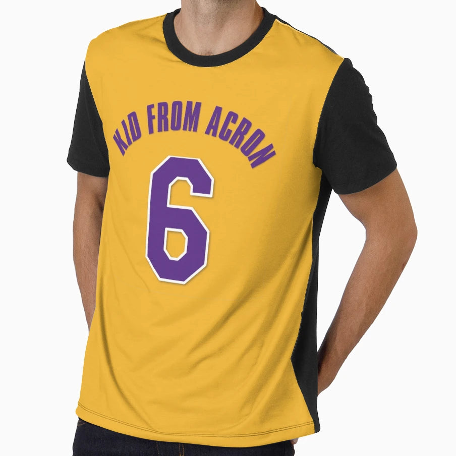 Lebron James From Acron T-Shirt - Custom Art Print Unisex - T-Shirt, Sweatshirt, Hoodie