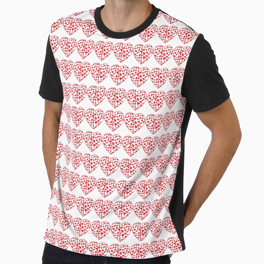 Regular Grid Small Red Cow Patches on White Cowhide - Adult & Kids T-Shirts, Sweatshirts & Hoodies apparel design preview 1