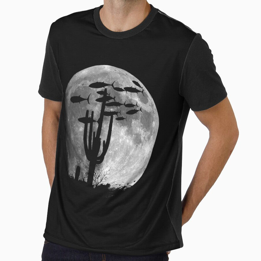 Fish of the Moonlit Sky by Saint Arts Studio - Adult & Kids T-Shirts, Sweatshirts & Hoodies apparel design preview 1