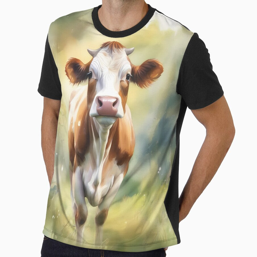 Cow in Woods by CalmnessbyChoice - Adult & Kids T-Shirts, Sweatshirts & Hoodies apparel design preview 1