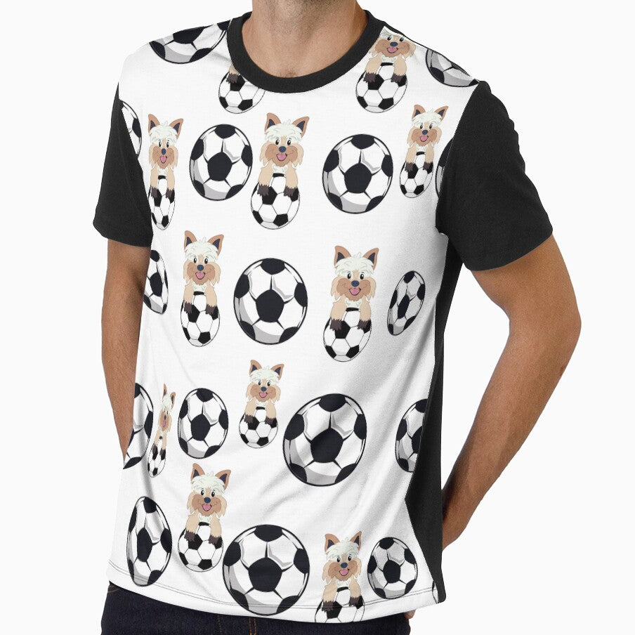 Soccer Yorkie by Lizreed1827 - Adult & Kids T-Shirts, Sweatshirts & Hoodies apparel design preview 1