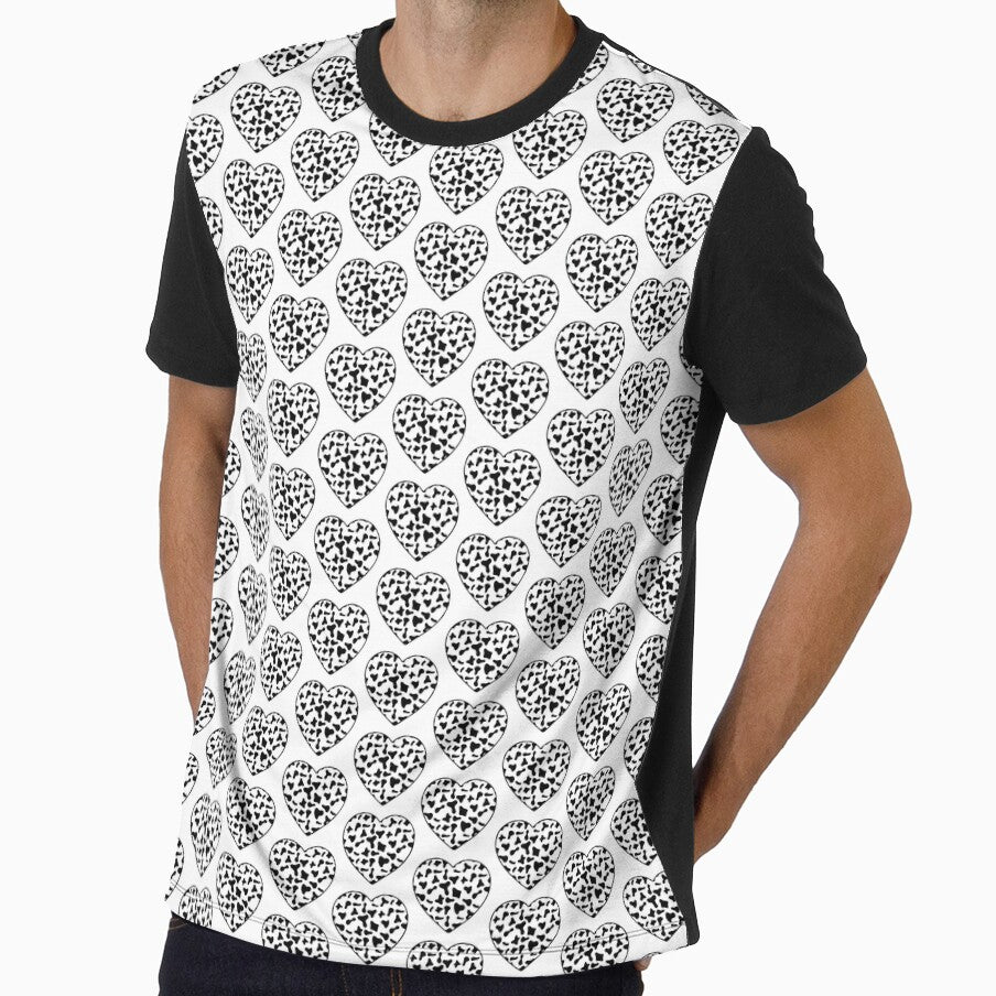 Offset Grid Small Black Cow Patches on White Cowhide - Adult & Kids T-Shirts, Sweatshirts & Hoodies apparel design preview 1