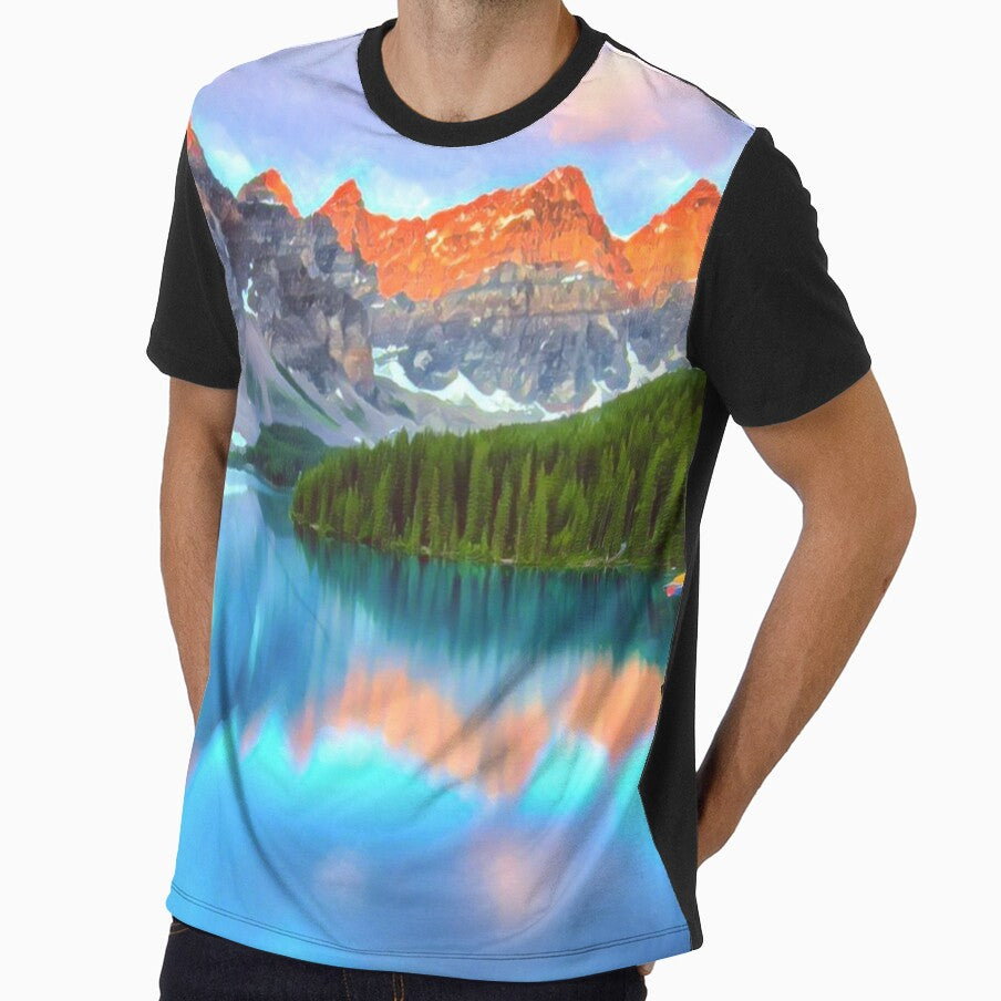 Mountain Landscape by Inyeneart - Adult & Kids T-Shirts, Sweatshirts & Hoodies apparel design preview 1
