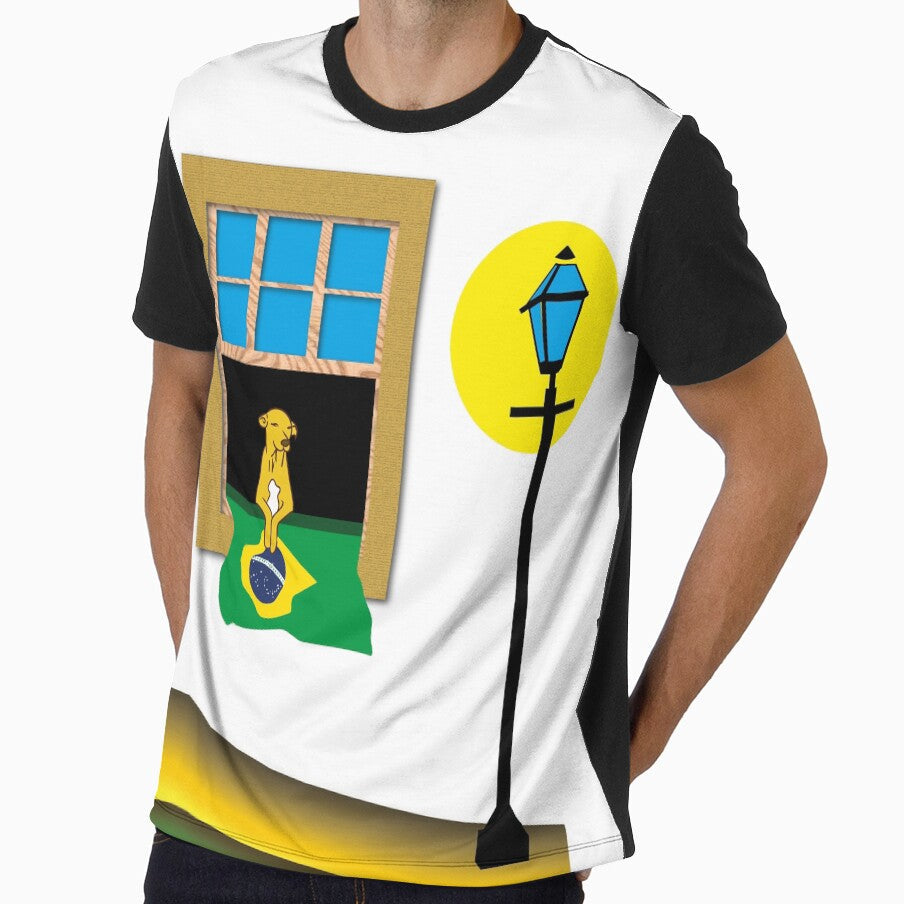 Road to Glory Brazilian Football Fan Waiting for the - Adult & Kids T-Shirts, Sweatshirts & Hoodies apparel design preview 1
