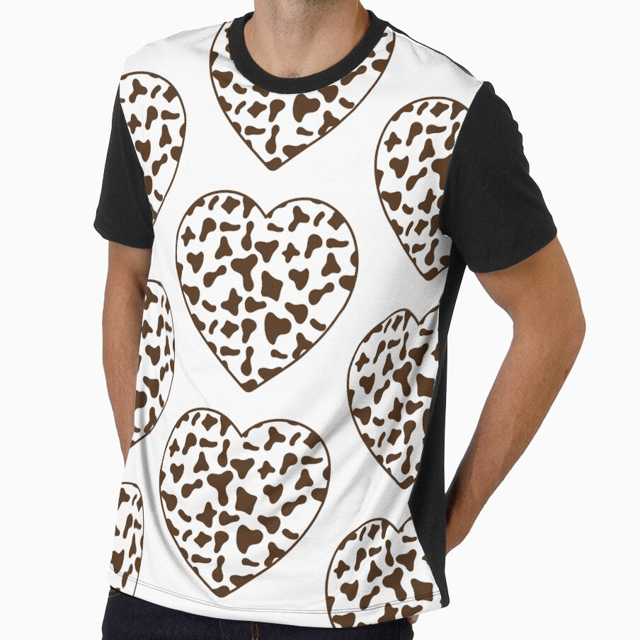 Big Brown Cow Patches on White Cowhide Continues - Adult & Kids T-Shirts, Sweatshirts & Hoodies apparel design preview 1