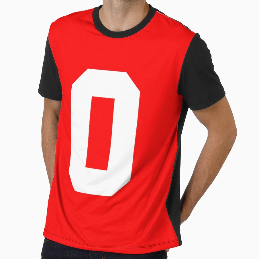 Number 0 Sports Red T-Shirt - Unique Graphic Men Women - T-Shirt, Sweatshirt, Hoodie