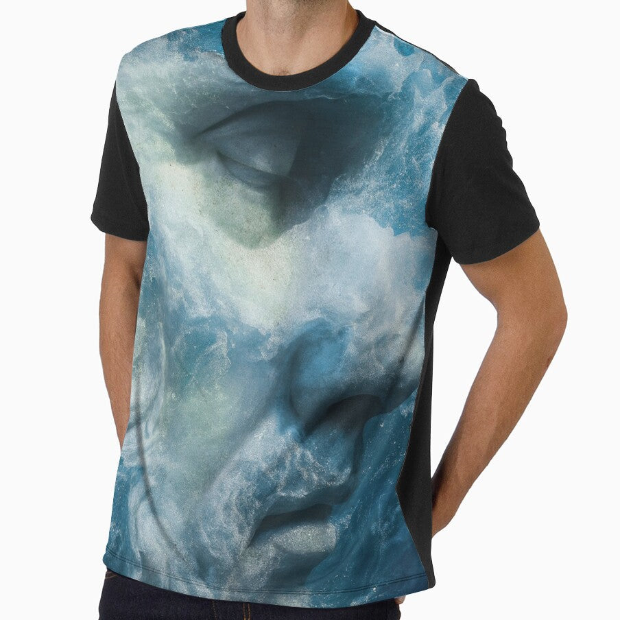 Deep Ocean Waves Face Surreal Water Portrait by - Adult & Kids T-Shirts, Sweatshirts & Hoodies apparel design preview 1
