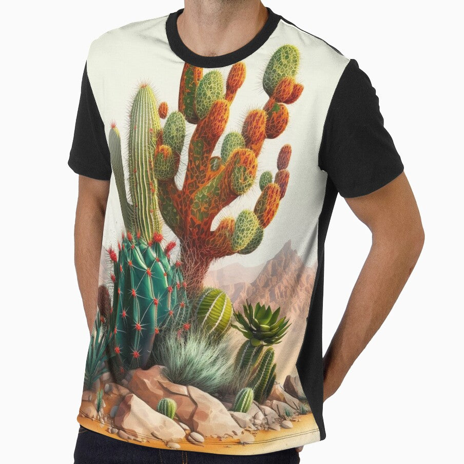 Cactus Digital Wall Art V.2 by scollum - Adult & Kids T-Shirts, Sweatshirts & Hoodies apparel design preview 1