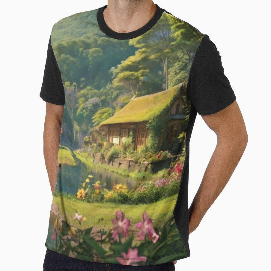 Forest Magic in the Riverside Village by BlareBlare - Adult & Kids T-Shirts, Sweatshirts & Hoodies apparel design preview 1