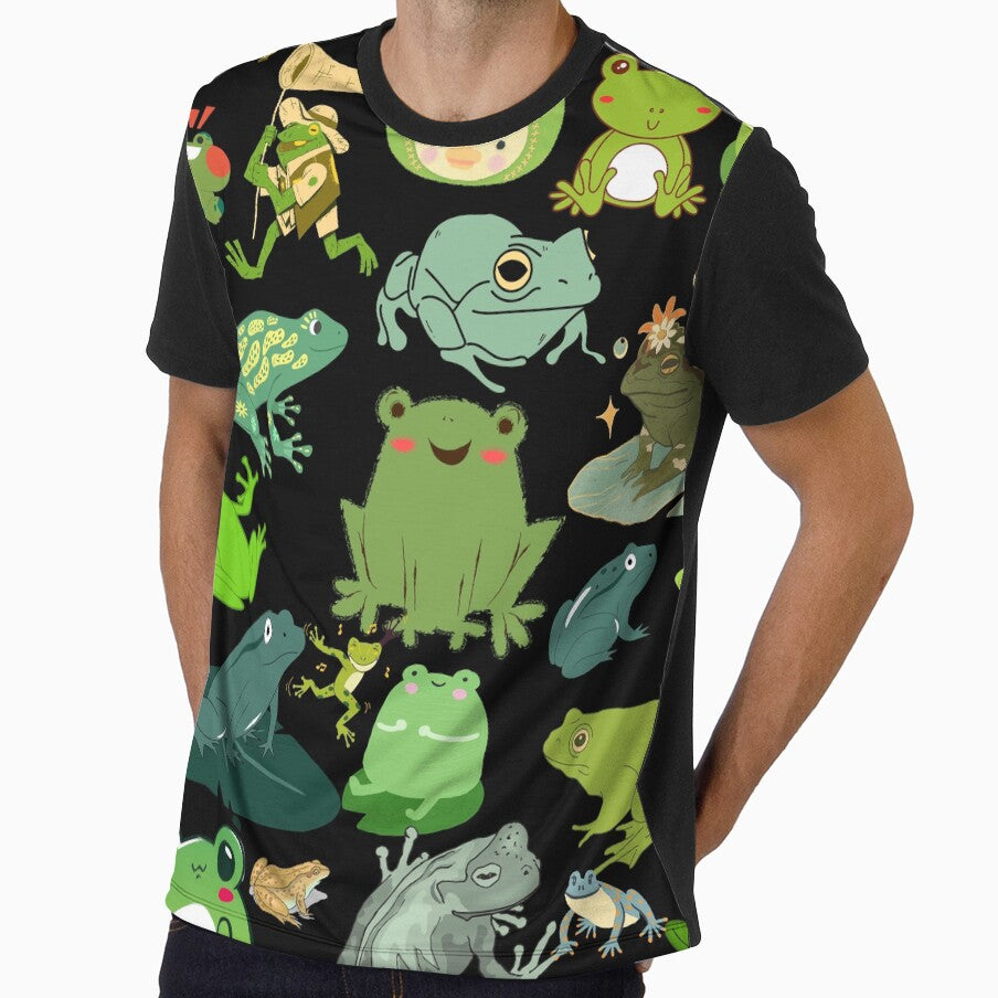 Cute frog by Ramyopam Hongchui - Adult & Kids T-Shirts, Sweatshirts & Hoodies apparel design preview 1