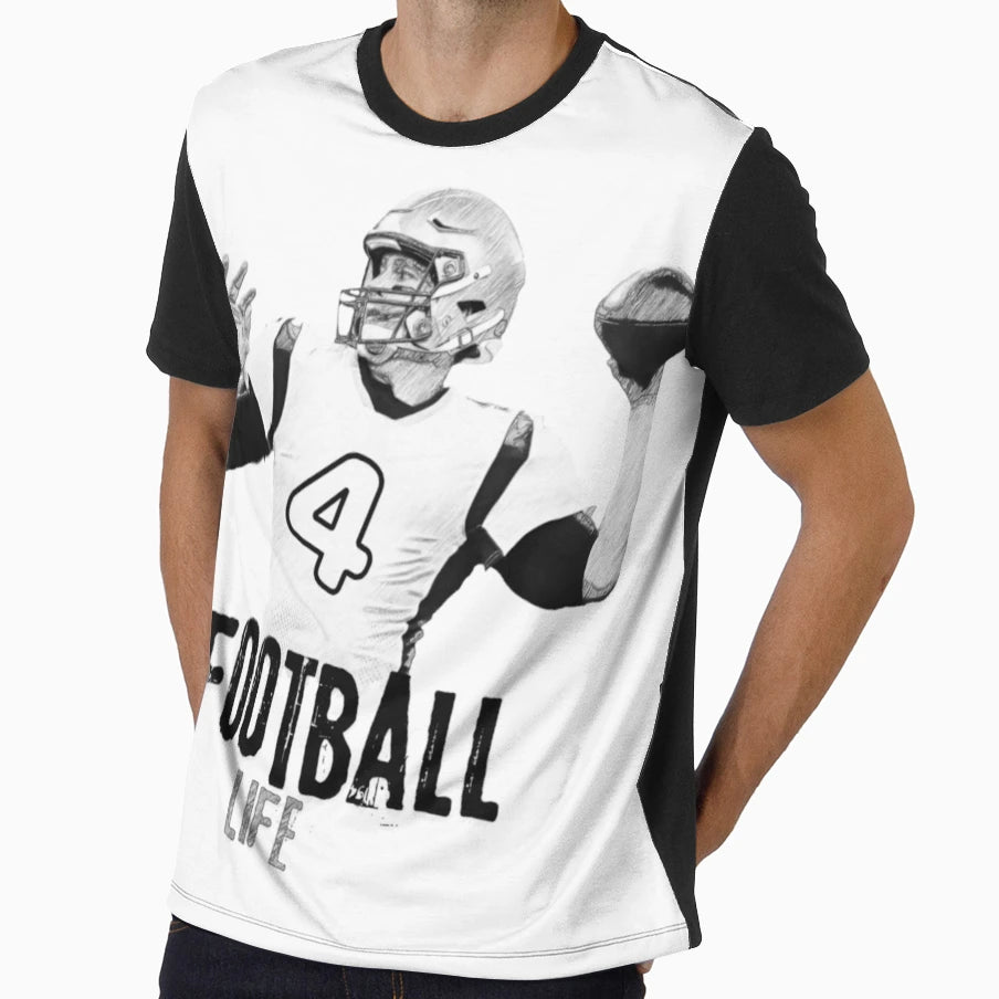 American Football Life T-Shirt - Graphic Print Unisex - T-Shirt, Sweatshirt, Hoodie