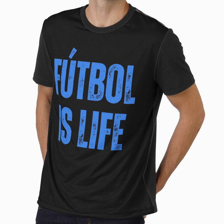 Futbol is Life Blue by mariejosee22 - Adult & Kids T-Shirts, Sweatshirts & Hoodies apparel design preview 1
